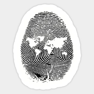 World Fingerprint Design Gift Sticker